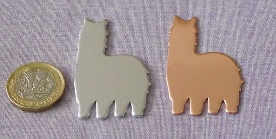 Lama metal staping/engraving blank - die cut - aluminium, copper or brass