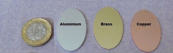 Oval metal stamping/engraving blank - aluminium/brass or copper- laser cut