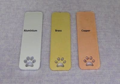 Paw cut cut fob metal stamping blank - aluminium, brass and copper- laser cut