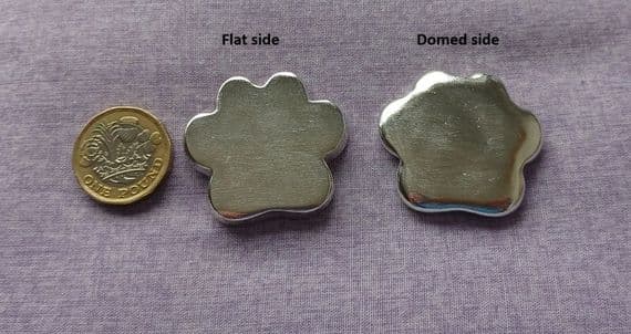Paw pewter stamping/engraving blank - mould cast