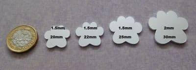 Paw stamping/engraving blank charm - 2mm - laser cut