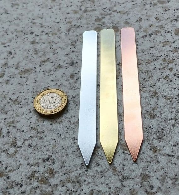 Plant marker metal stamping/engraving blank - laser cut - aluminium, brass or copper