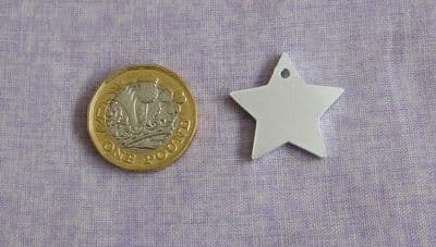 puffy star with hole metal stamping blank - 2mm aluminium - laser cut