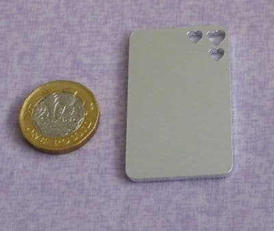 Rectangle stamping blank with 3 heart cut out  - 2mm