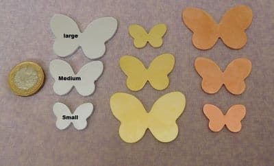 REDUCED - Butterfly (KP) metal stamping engraving blank - laser cut - aluminium, copper and brass