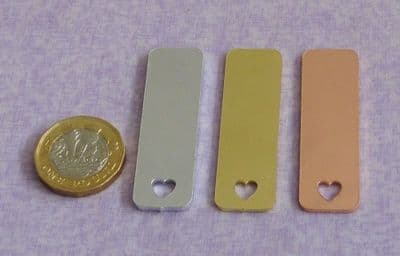 REDUCED - Heart fob metal stamping blank  - laser cut -  aluminium,brass or copper