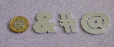 REDUCED Symbol/hash/@/ampersand metal stamping blank -  2mm aluminium - laser cut