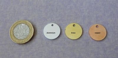 Round 16mm stamping/engraving blank with hole - laser cut