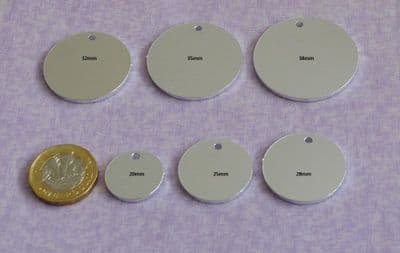 Round/disc metal stamping blank - 2mm aluminium - laser cut with holes