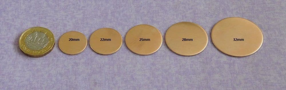 Round/disc metal stamping blank die cut bronze