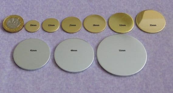Round/disc metal stamping/engraving  blank - die cut - brass