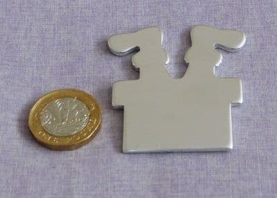 Santa/chimney legs metal stamping/engraving blank - die cut - aluminium, brass or copper