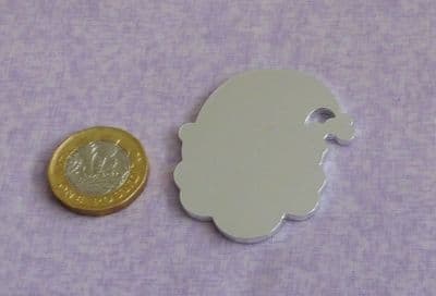 Santa head metal stamping blank - 2mm - laser cut