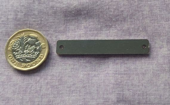 Slim bracelet bar metal stamping/engraving blank - 1.5mm stainless - laser cut