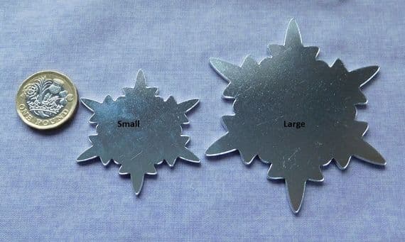 Small snowflake metal stamping/engraving blanks - 2mm aluminium - laser cut