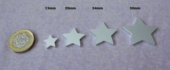 Smaller star metal stamping blank  - 4 sizes - 2mm - laser cut