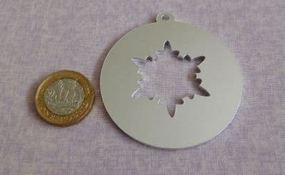Snowflake bauble metal stamping engraving blank - 2mm - laser cut