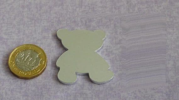 Teddy bear metal stamping blank - 2mm aluminium - laser cut