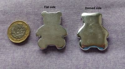 Teddy pewter stamping/engraving blank - mould cast