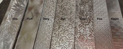 Texture ring metal stamping blanks  -  aluminium & copper - guillotine cut