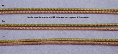 Thick patterned/texture wire -  brass and copper wire - bracelets/rings/bangles