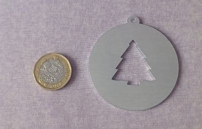 Tree bauble metal stamping engraving blank - 2mm - laser cut