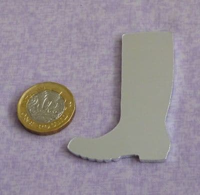 Wellington boot/welly metal stamping blank - 2mm aluminium - laser cut