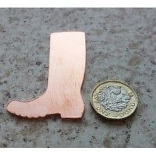 Wellington/welly boot metal stamping blank - 2mm copper - laser cut