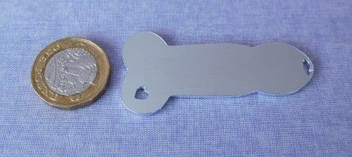 Willy/penis metal stamping/engraving/enamelling blank - JSB shape - laser cut - 2mm aluminium