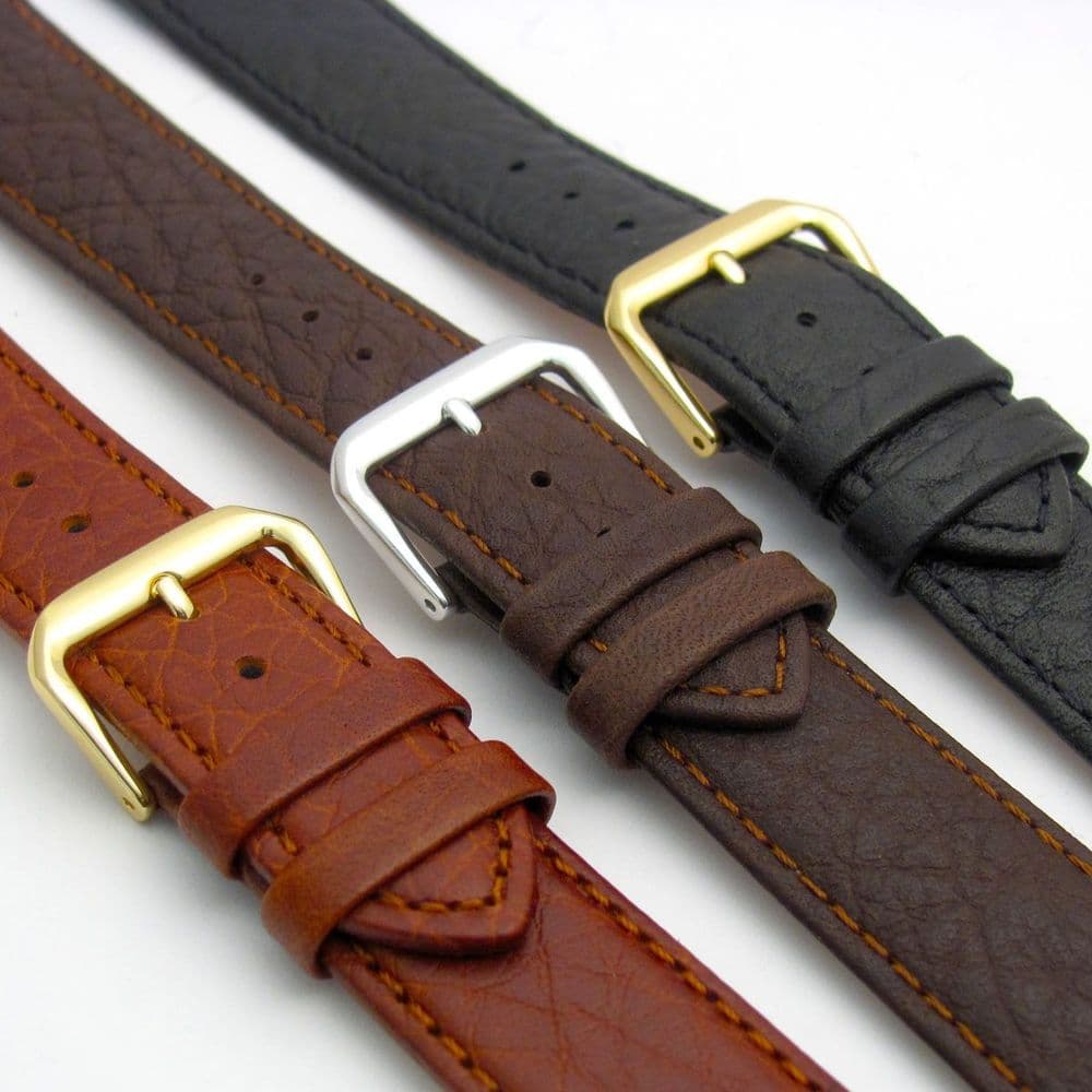 Comfortable Camel Grain Leather Watch Strap Band by CONDOR 16mm 18mm