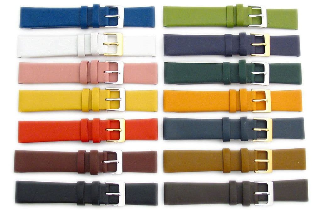 Fine Calf Leather Watch Strap Lots of Colours 16mm 18mm 20mm