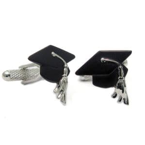 Graduation Gift - Mortarboard Cufflinks by Onyx Art Boxed CK545
