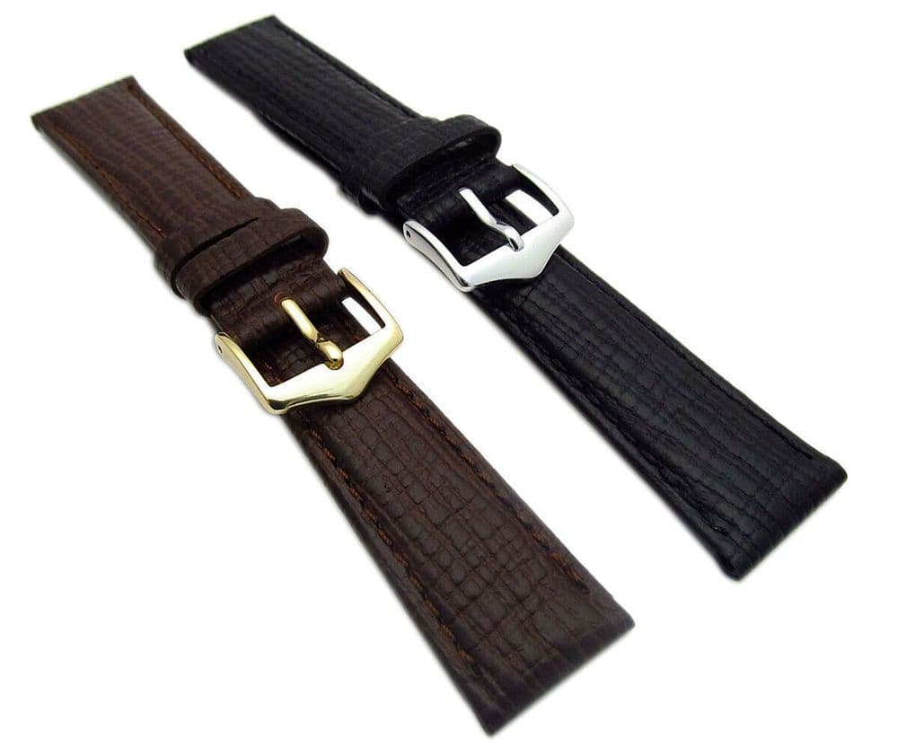 Luxury Padded Calf Leather Watch Strap Vintage Style Odd Sizes 15mm