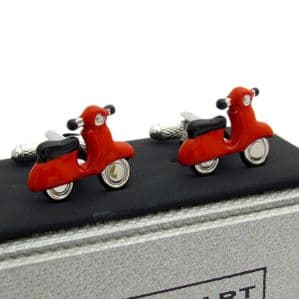 Motor Scooter Moped Cufflinks Cuff Links Mod New by Onyx-Art CK384