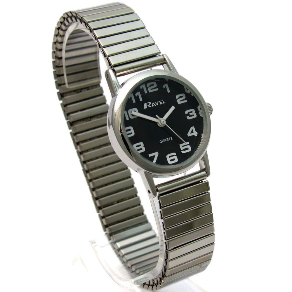 Ravel Ladies SuperClear Quartz Watch Expanding Bracelet sil 08 R0208 03 2s