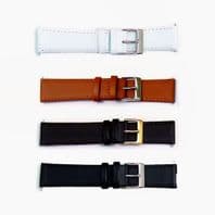 Smooth Stitched Leather Watch Band Odd Sizes 15mm - 19mm C088