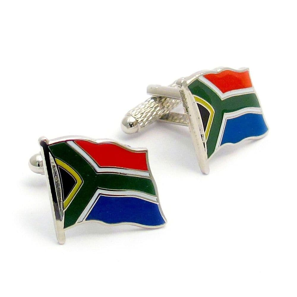 South Africa African Flag Cufflinks By Onyx Art In Gift Box CK994