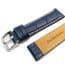 Super Padded Croc Grain Leather Watch Strap Contrast Stitched 6 Colours