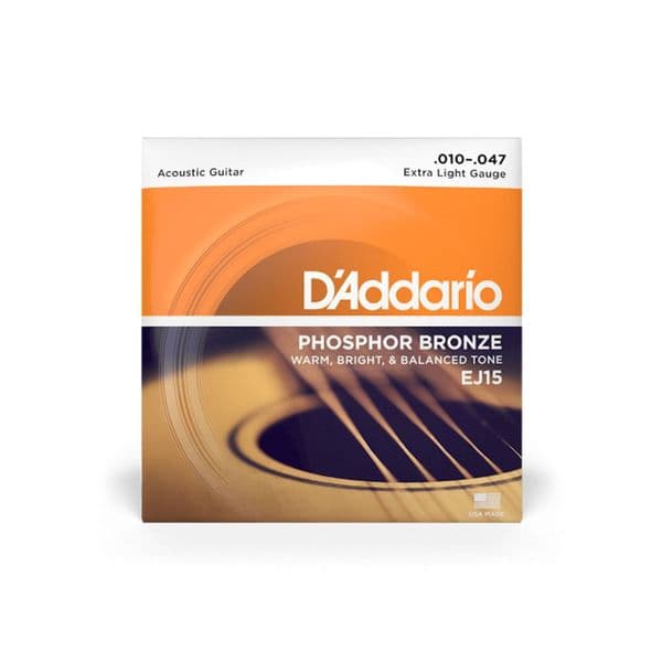D'Addario EJ15 Extra Light Phosphor Bronze Acoustic 10-47