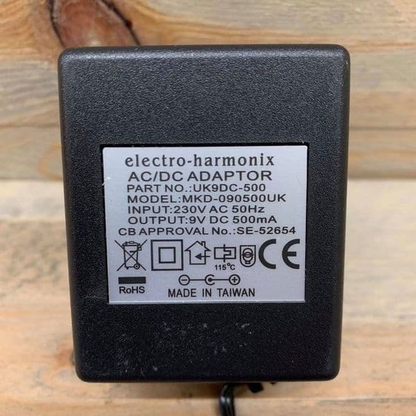 Electro Harmonix EHX 9 Volt PSU 500Ma 3.5mm Centre positive tip