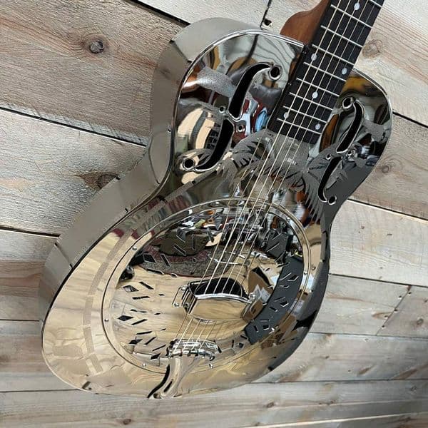 Johnson JR-998S-PN Metal Body Polished Nickel Sandblasted Sing;e Cone Resonator.