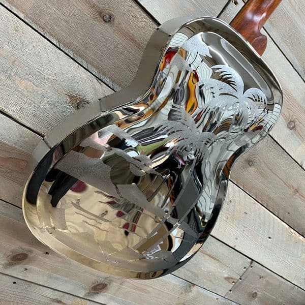 Johnson JR-998S-PN Metal Body Polished Nickel Sandblasted Sing;e Cone Resonator.