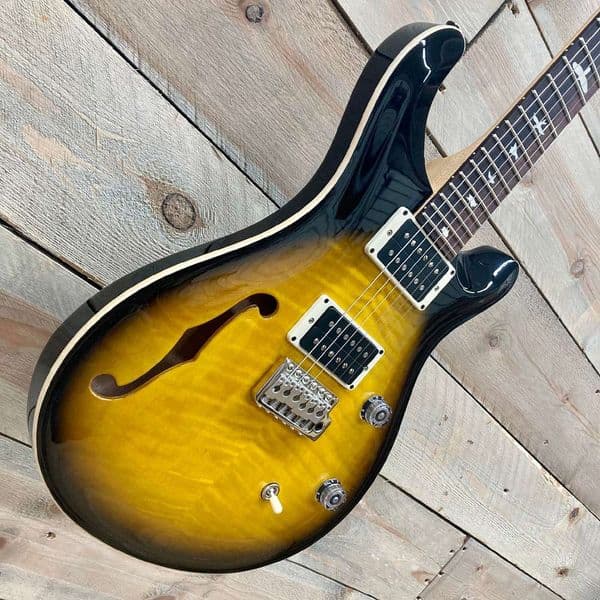 PRS CE24 Semi Hollow Custom Colour Black Smokeburst