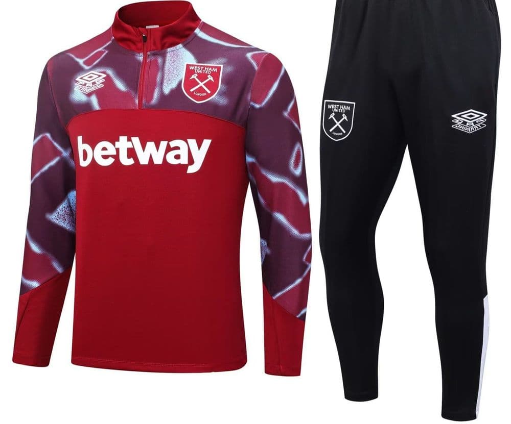West Ham United 22 23 Red Tracksuit Kid Size