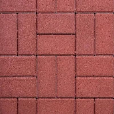 200x100x50mm Thick Rectangular Block Paving - Red
