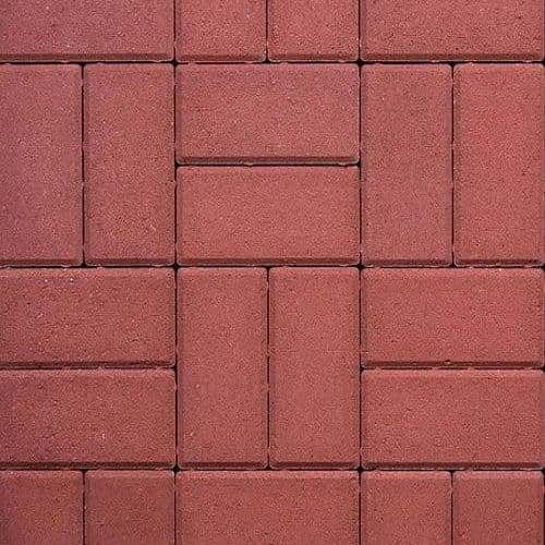 200x100x50mm Thick Rectangular Block Paving - Red