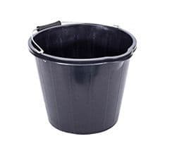 Black Plastic Bucket 14 Litre