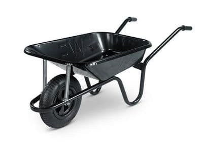 Contractor H/Duty 85L Wheelbarrow Builders Barrow Black