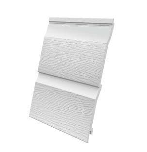 Double Plank Embossed Cladding White 333mm x 5m