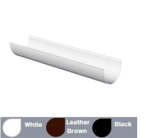 FDG400 PVC Deep Gutter 4m White, Brown, Black
